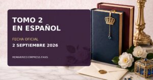 Composición original con libros palaciegos y texto Tomo 2 en español
