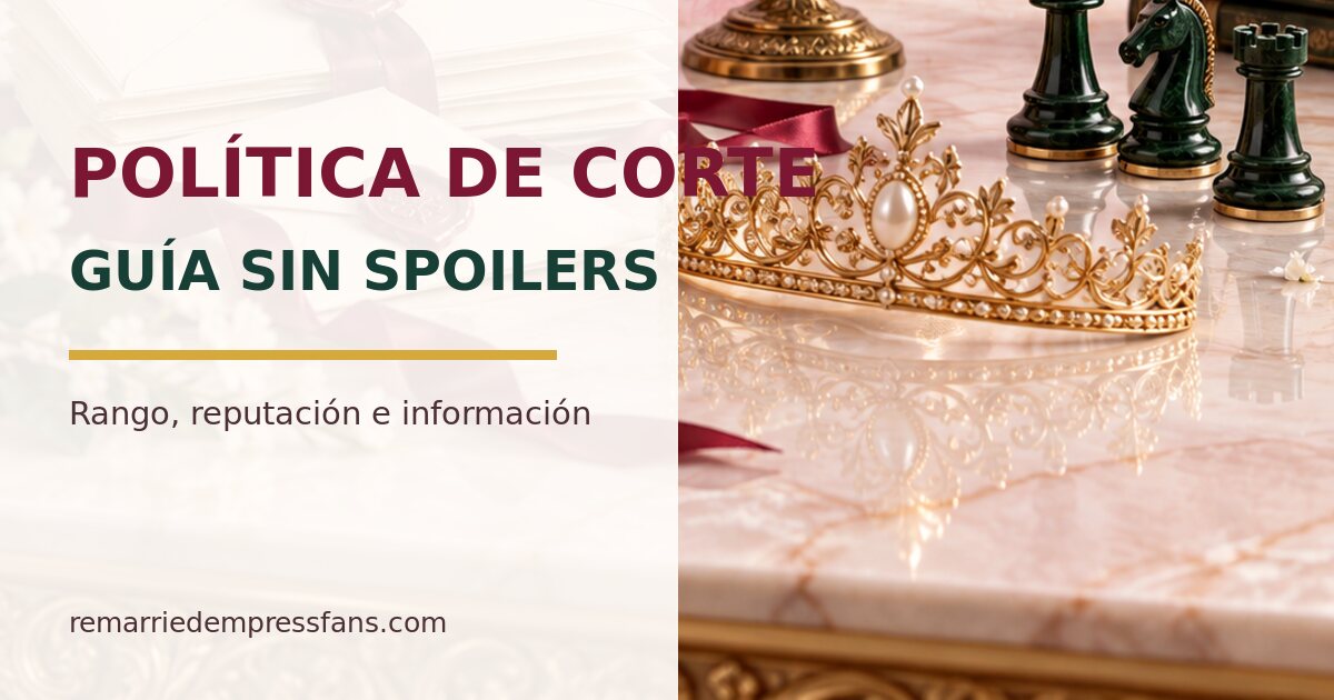 Cómo entender la política de la corte en La emperatriz divorciada 1 Cartas, balanza, corona y piezas de ajedrez para una guía sin spoilers sobre política de corte.