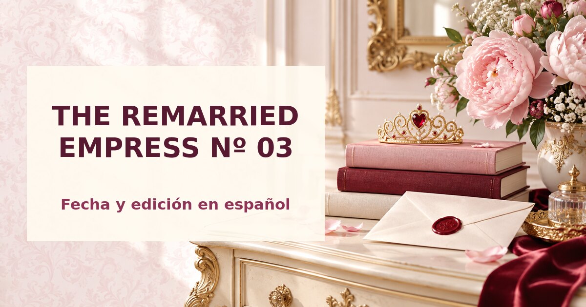 The Remarried Empress n潞 03 en espa帽ol: fecha, ISBN y edici贸n 1 Tres libros palaciegos originales para la gu铆a del tomo 3 en espa帽ol